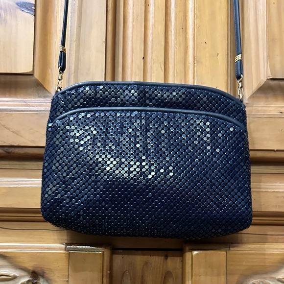 Whiting & Davis Handbags - Vintage Whiting & Davis Navy Soft Mesh Evening Shoulder Bag Crossbody